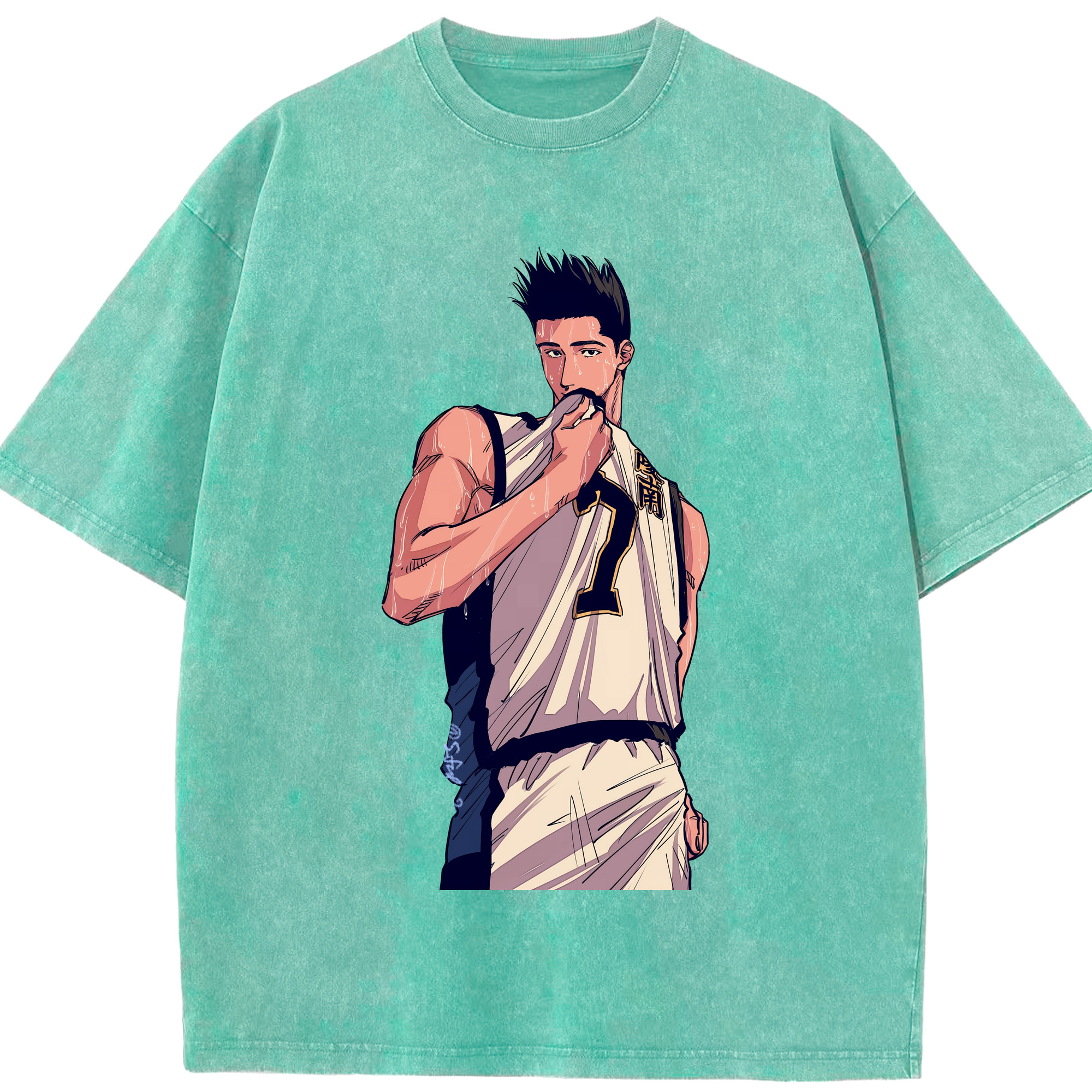 （画像用） SLAM DUNK／スラムダンク 綿100% ヴィンテージ風 半袖Tシャツ（フロントプリント）